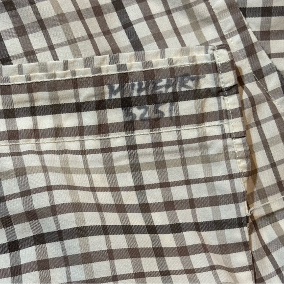 🌻 Pendleton Men’s Shirt size Large Brown Tan Plaid Cotton Button Up Long Sleeve* - Picture 9 of 9